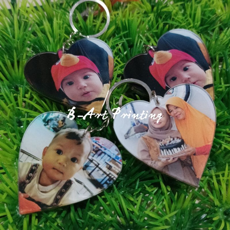 MURAH GANTUNGAN KUNCI BENTUK LOVE LASER CUTTING GANTUNGAN KUNCI COSTUM GANCI FOTO BEBA CUSTOM