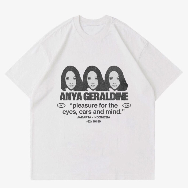 BAJU KAOS ANYA GERALDINE “JAKARTA-INDONESIA” |T-SHIRT STREETWEAR ANYA GERALDINE | BAJU KAOS OVERSIZE