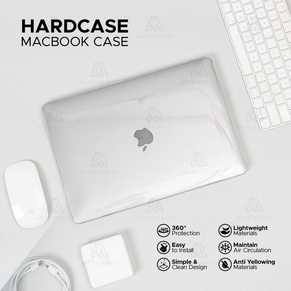 MacBook Case Clear / Bening / Transparan | Air Pro 11 13 14 15 16 Inch M1 M2 Hardcase Touchbar Retina 2017 2018 2019 2020 2021 2022