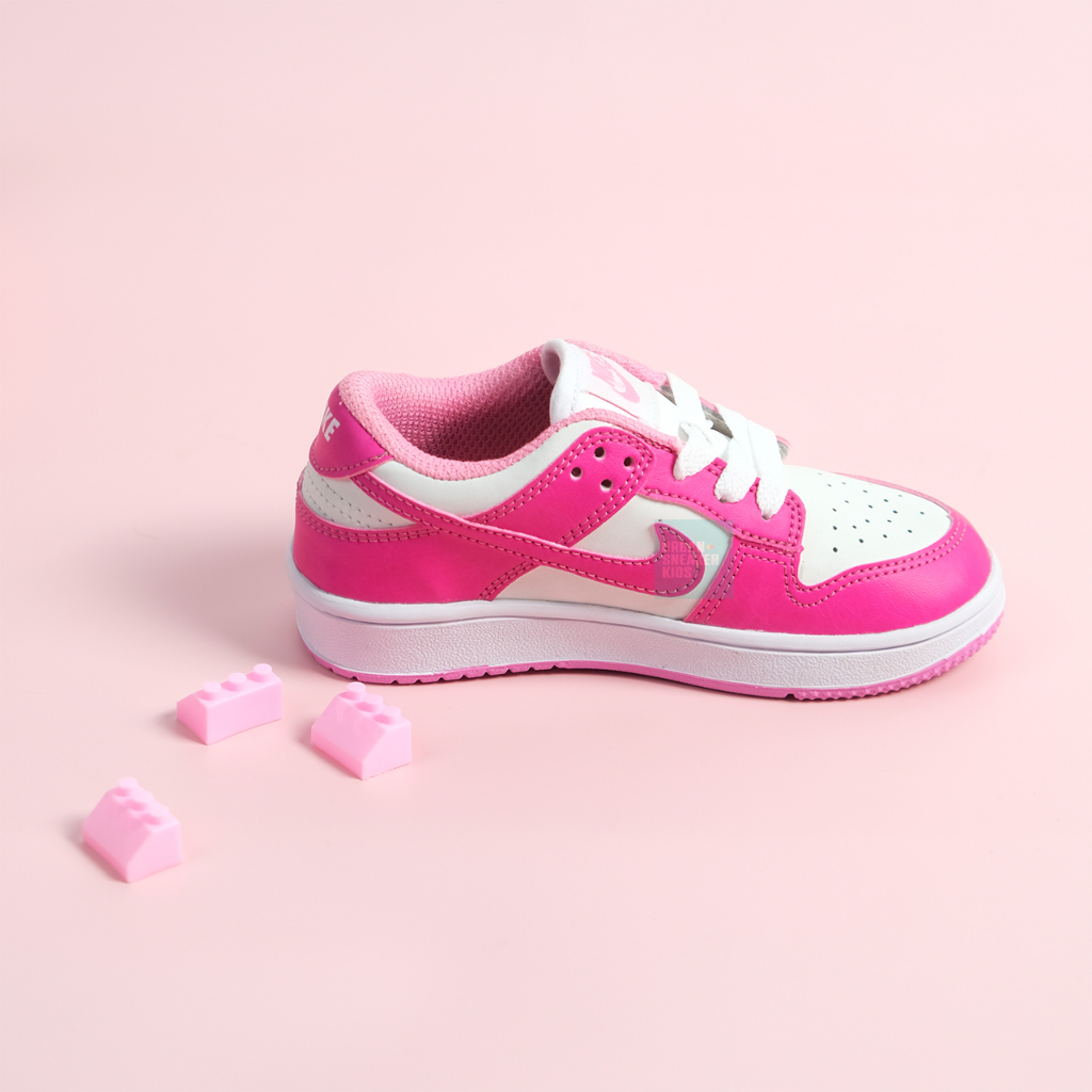 SEPATU ANAK PEREMPUAN SNEAKERS DUNK ACTIVE FUCHSIA &quot;PINK WHITE&quot; 26-35 - URBAN SNEAKER KIDS