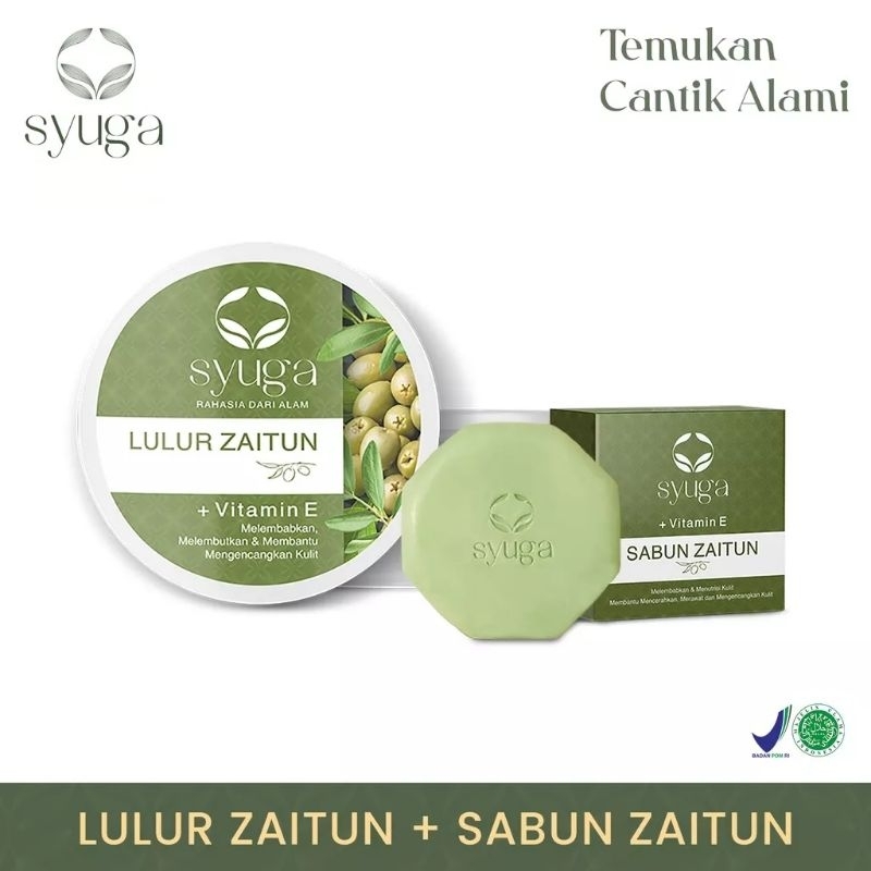Syuga Paket Bundling Sabun Zaitun 100gr + Syuga Lulur Zaitun