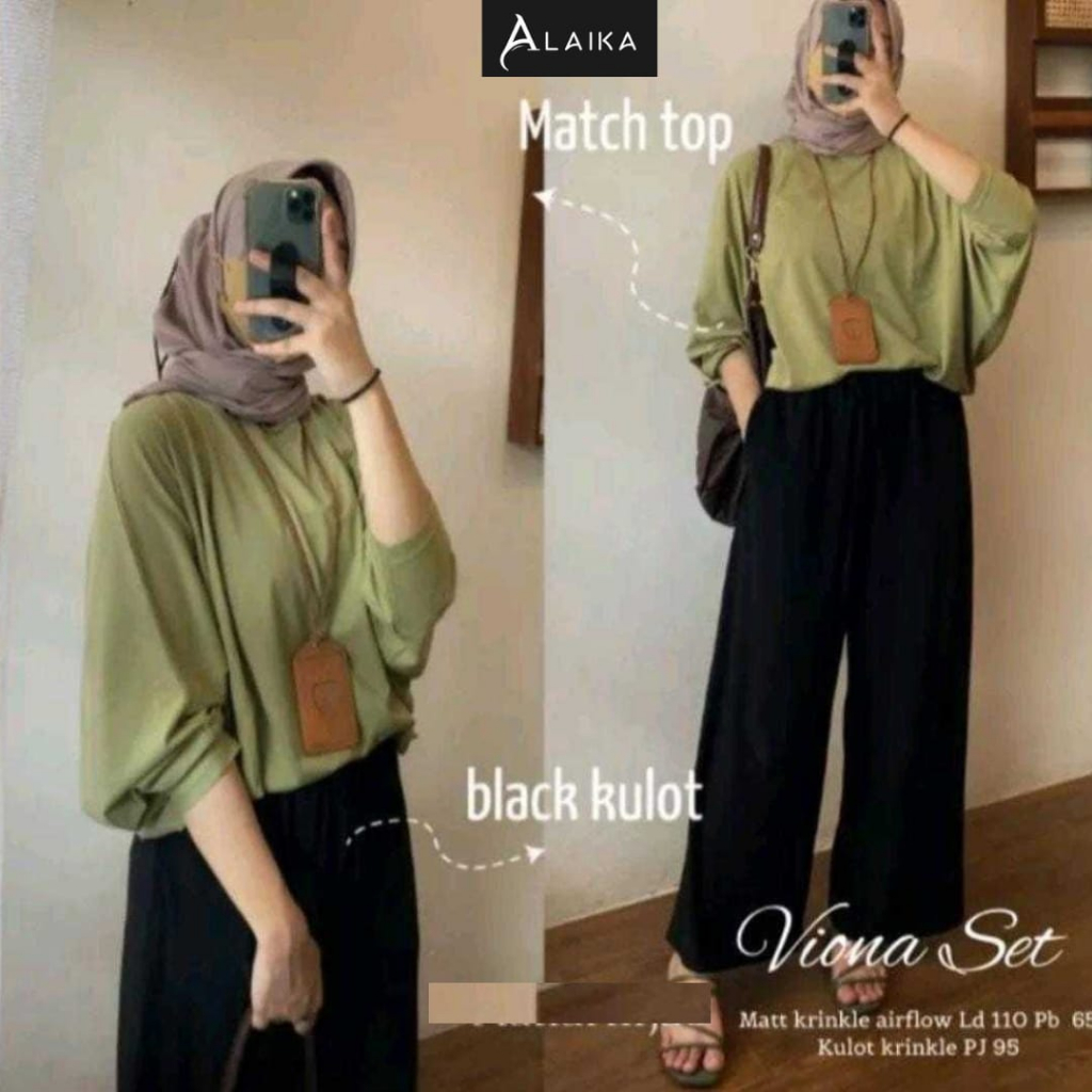 Viona Top Setelan Wanita Muslim Original Produk By Alaika