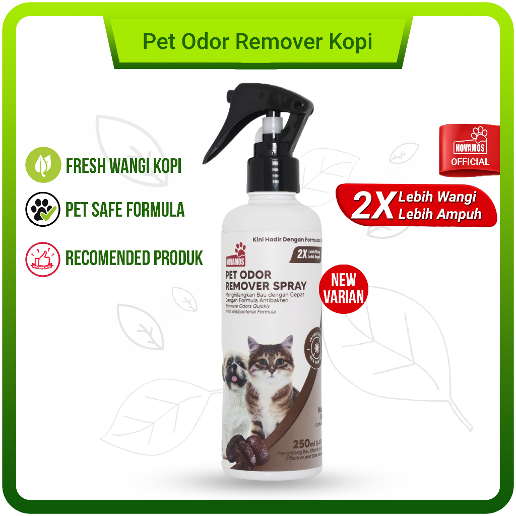 NOVAMOS Penghilang Bau Kotoran Kucing &amp; Anjing - Wangi Kopi 250 ML