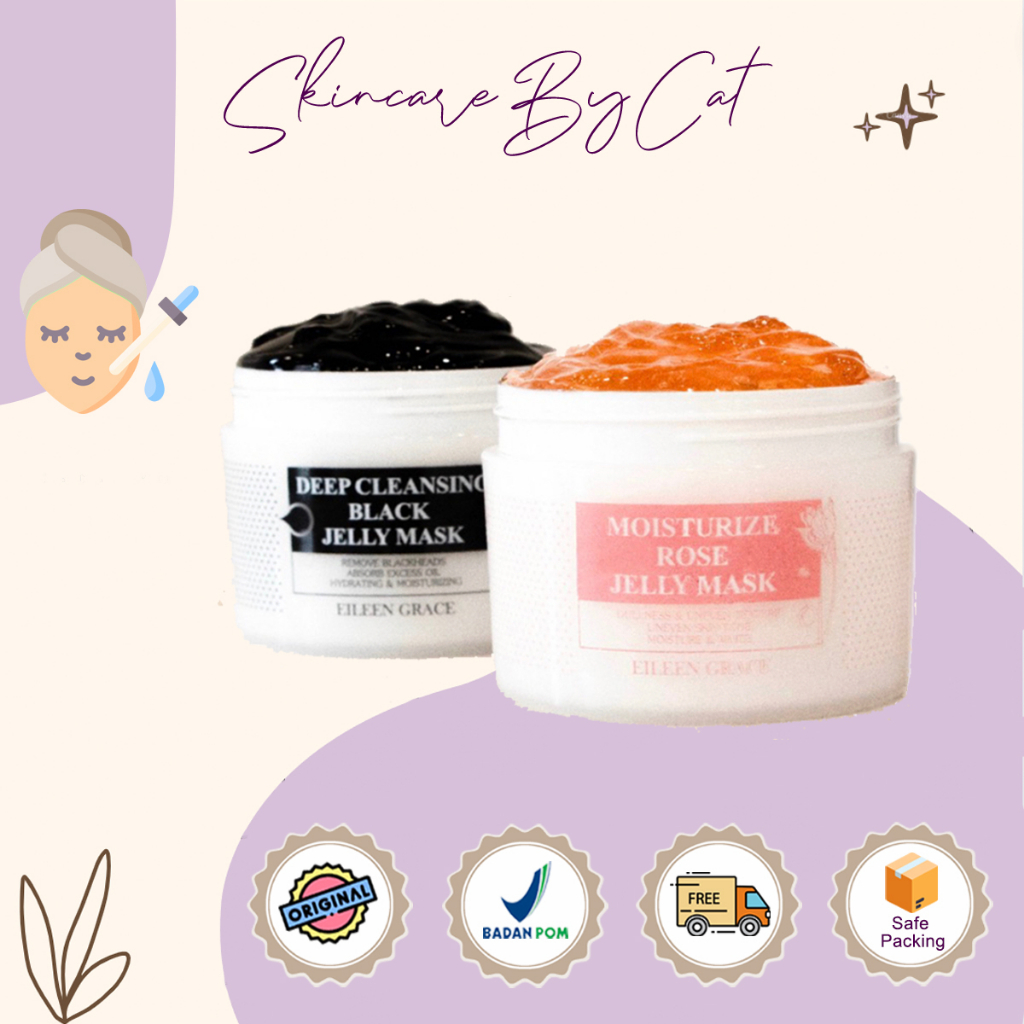 Eileen Grace Rose Jelly Mask & Eileen Grace Charcoal Jelly Mask | skincarebycat
