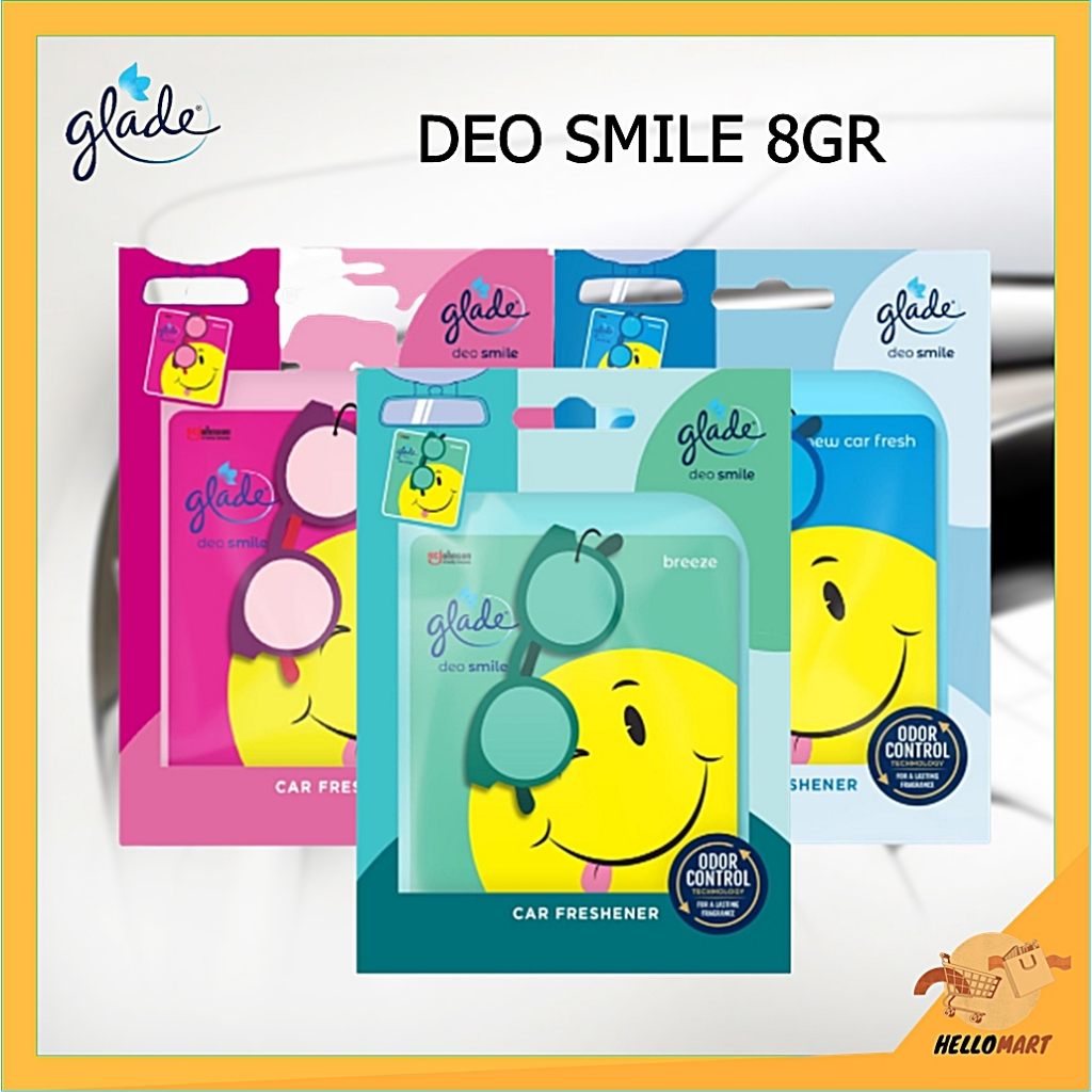 ORIGINAL Glade Deo Smile Car Perfume 8 gr / Glade Parfum Mobil / HELLOMARTID