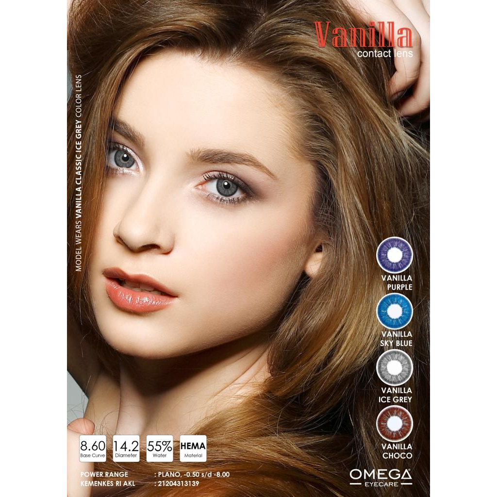 Softlens VANILLA CLASSIC 14,2 MM Normal Minus By Omega / Soflen Vanilla Classic / Vanilla Classic By Omega / Soflens Vanilla / Soflen Promo / Softlens Murah