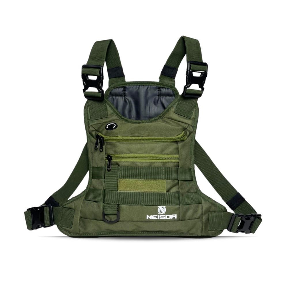 Tas Rompi Dada Pria Hijau Army Premium Chest Bag Tactical