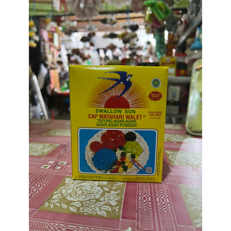 

agar swallow cap matahari walet (tepung agar-agar)