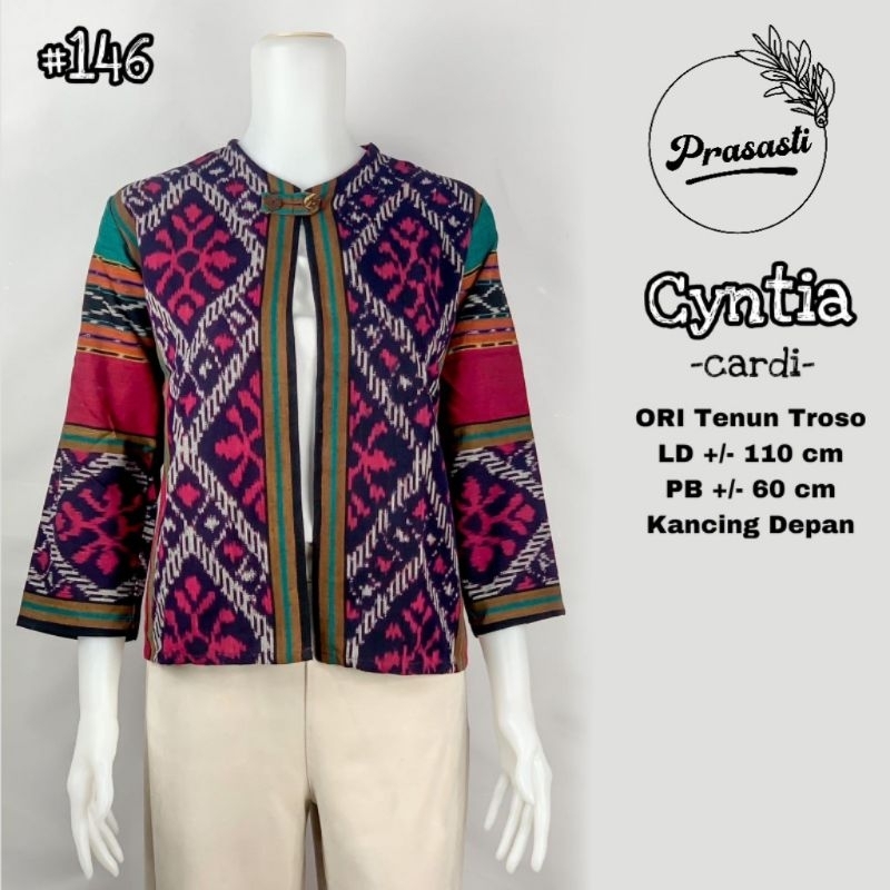 cardigan tenun wanita outer bolero tenun troso CYNTIA 01