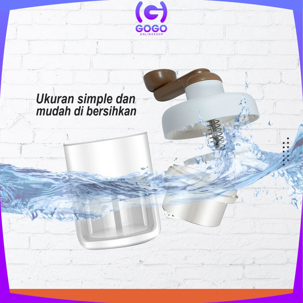 GOGO-C894 Alat Serut Es Batu Manual Putar Ice Crusher / Mesin Portable Serutan Es Batu Penghancur Es Perlengkapan Dapur