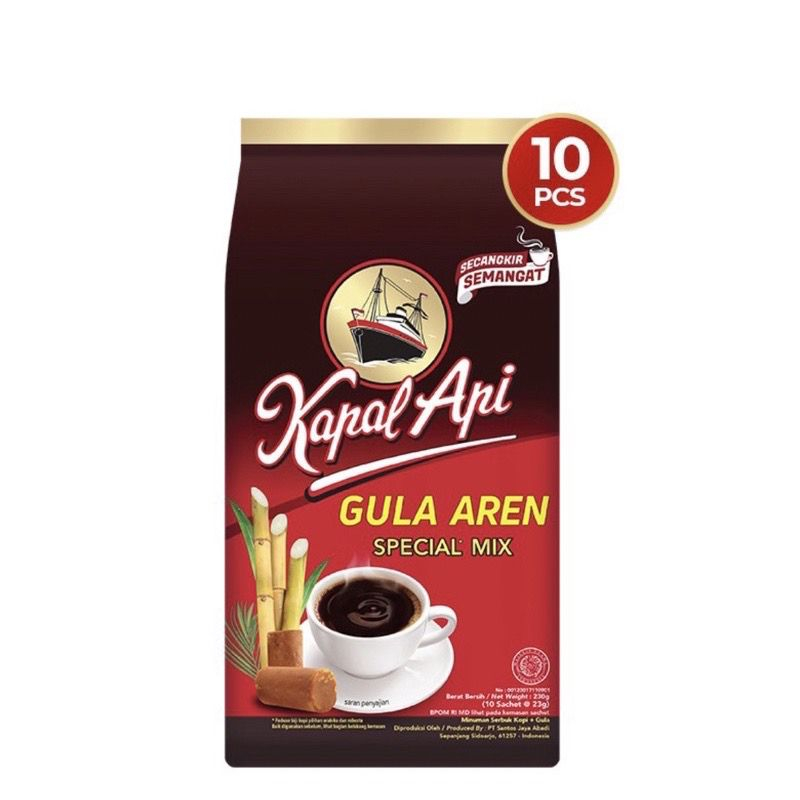 KAPAL API Special Mix Gula Aren 1 Pack (10 x 23) - kapal api isi 10pcs 10
