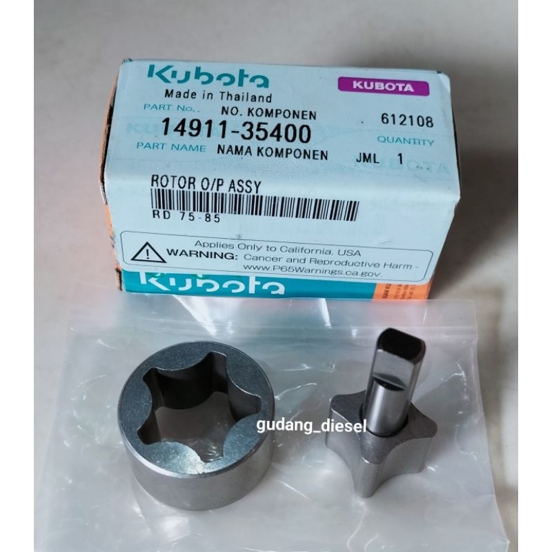 Kubota Rotor Pompa Oli RD85 Type T Original