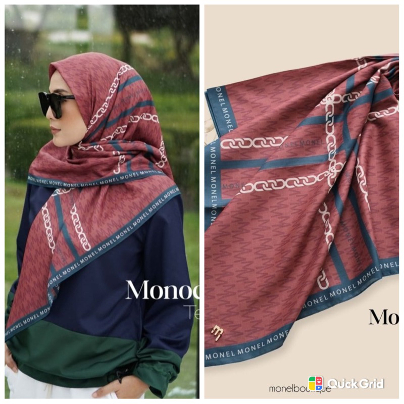 Hijab Segi Empat Motif Monel Sisesa Terlariss!!