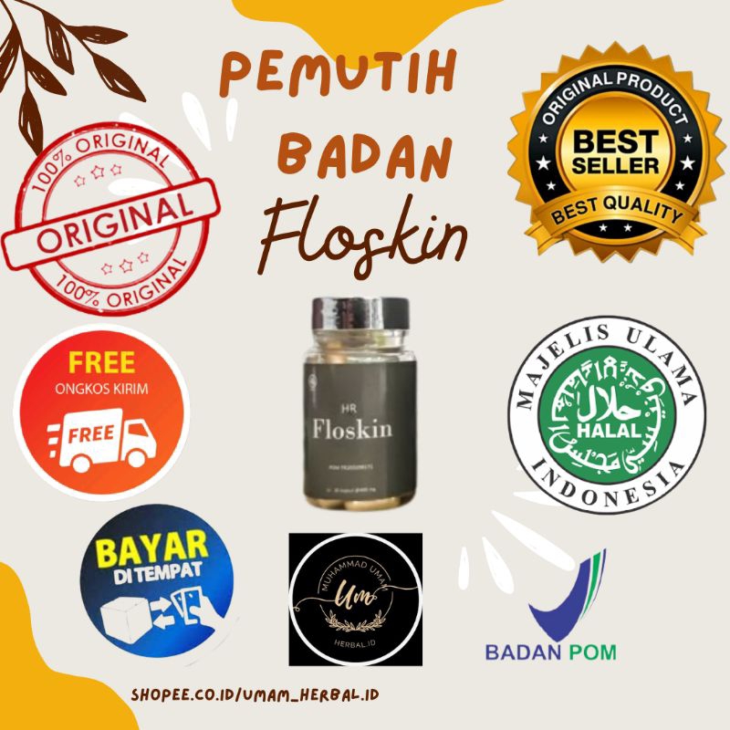 FLOSKIN ORIGINAL PEMUTIH BADAN DAN WAJAH ORIGINAL COLLAGEN BOOSTER