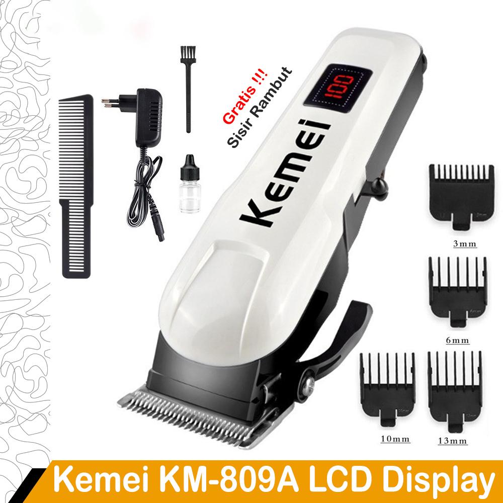 [Original]Alat Cukur Rambut KEMEI 809A / Hair Clipper / Alat Cukur Rambut / Mesin Cukur Portable / P