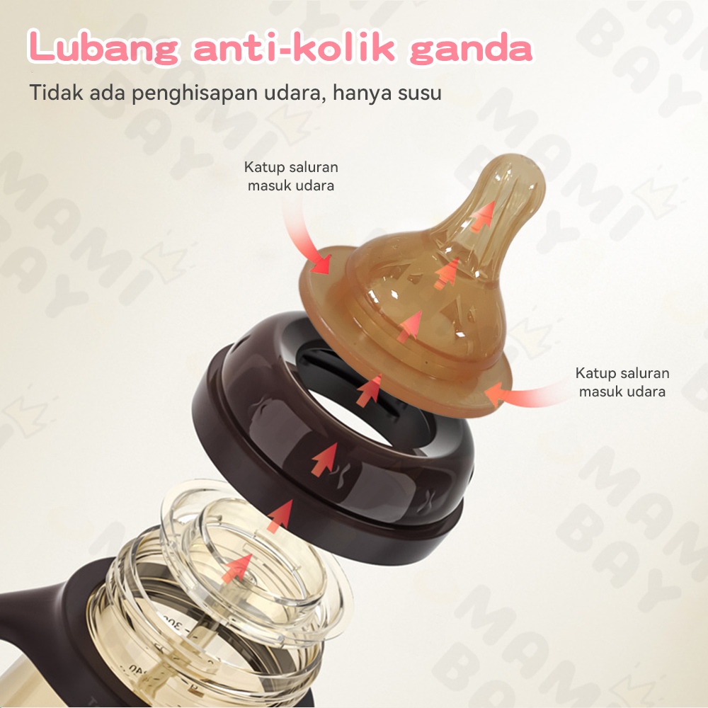 Mamibayi Botol Minum Anak Bayi Botol Susu Bayi Model Lucu Botol Anti Tumpah 240Ml/300Ml