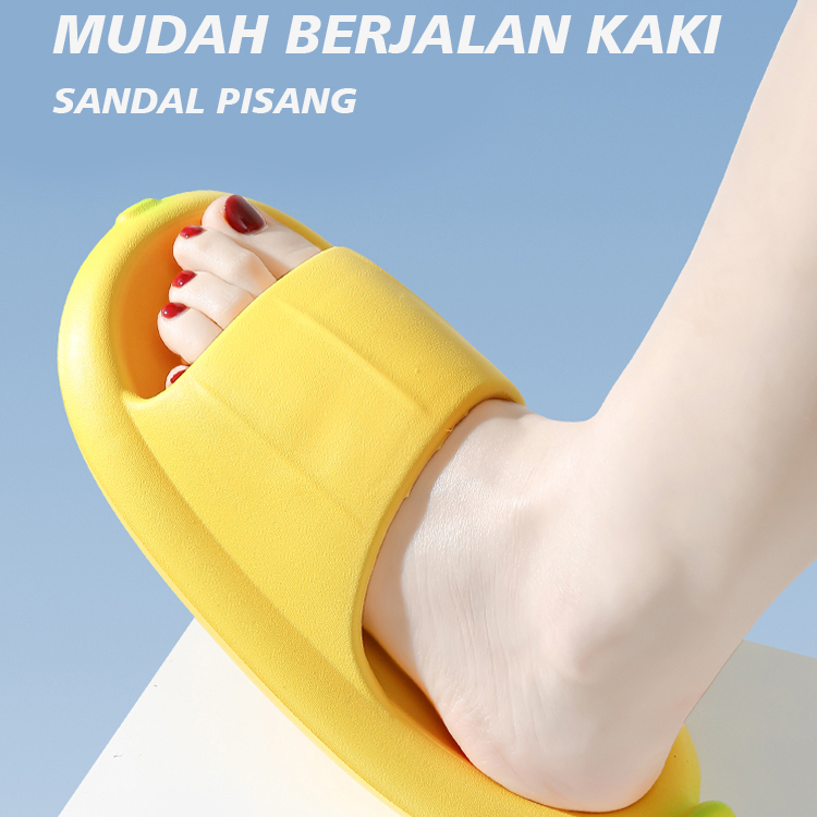 KOMIN Sandal Pisang Wanita Sandal Rumah Banana Sendal Slop Dewasa Karakter Casual Korean Style Kekinian - Size 36 - 41