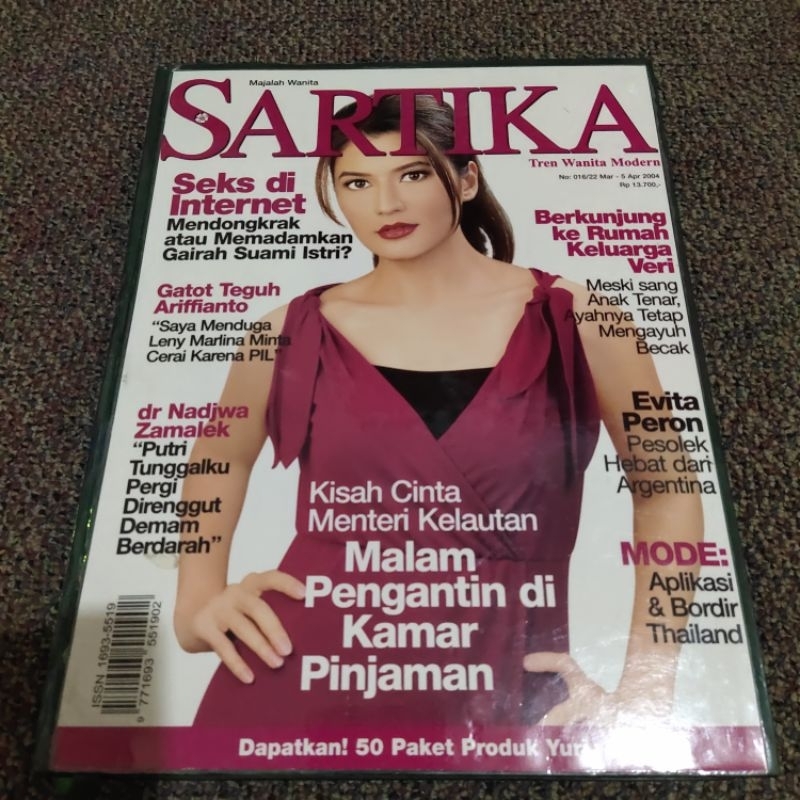 Majalah Bundel Sartika No 016/22 April 2004 Cover Tamara Bleszynki