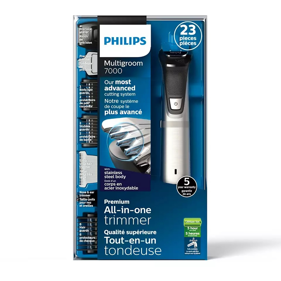 PHILIPS MG7770 - Multigroom 7000 - Alat Cukur Elektrik 23-in-1 - Versi Terbaru dari PHILIPS dengan Set Lengkap