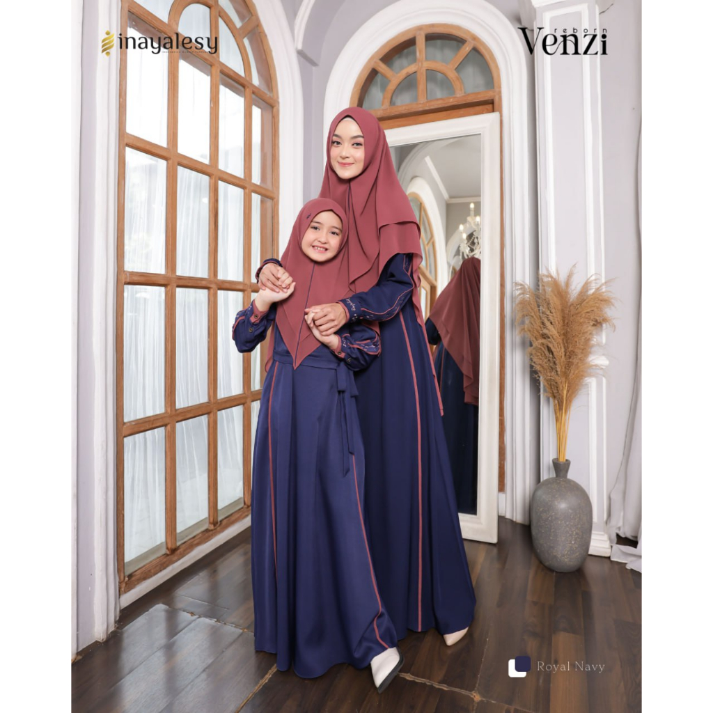 GAMIS COUPLE IBU ANAK VENZI REBORN ORIGINAL BY INAYA INAYALESY DRESS BAJU BUSANA MUSLIM WANITA BUSUI