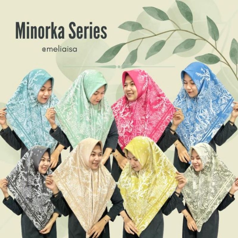 HIJAB SEGI EMPAT VOAL MOTIF LASERCUT PREMIUM TERBARU BEST SELLER || MINORKA series