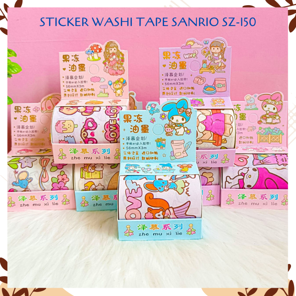 

SOLATIP STICKER WASHI TAPE KARTUN MELODY SANRIO SZ-150 ALAT JURNALING JURNAL SATU KARAKTER CEWE PINK GAMBAR LUCU