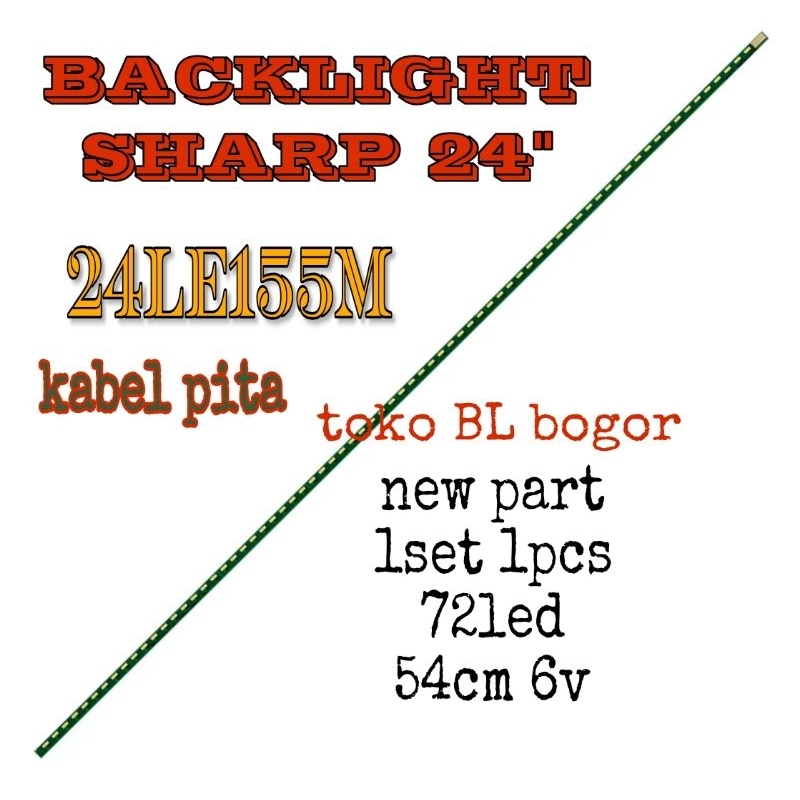 lampu led bl backlight sharp 24 24le155m 24LE155M 24le155 kabel pita ffc
