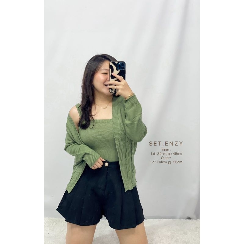 MDLV ~ BG SET ENZY // BAJU RAJUT // FASHION WANITA