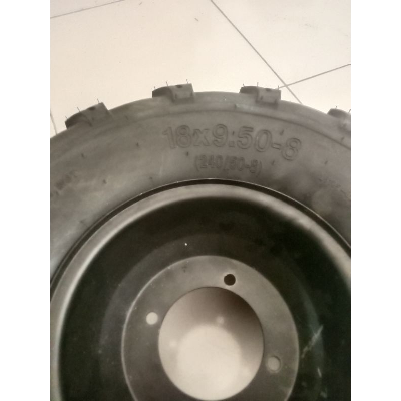 Ban ATV ring 8- Ban luar ATV 18x9.50-8 Tapak Ofroad set Velg PCD besar