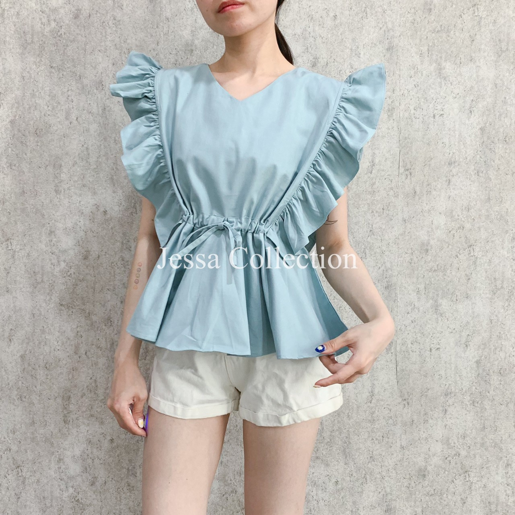 Premium Averley Ruffle Top TH 378 COTTON