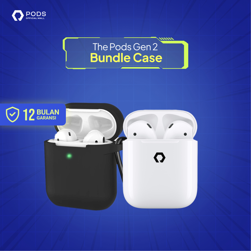 [PAKET HEMAT] Bundle 2 in 1 Starter Set [The Pods Gen 2 + Free Premium Silicone Soft Case + Free Hook] by Pods Indonesiaa