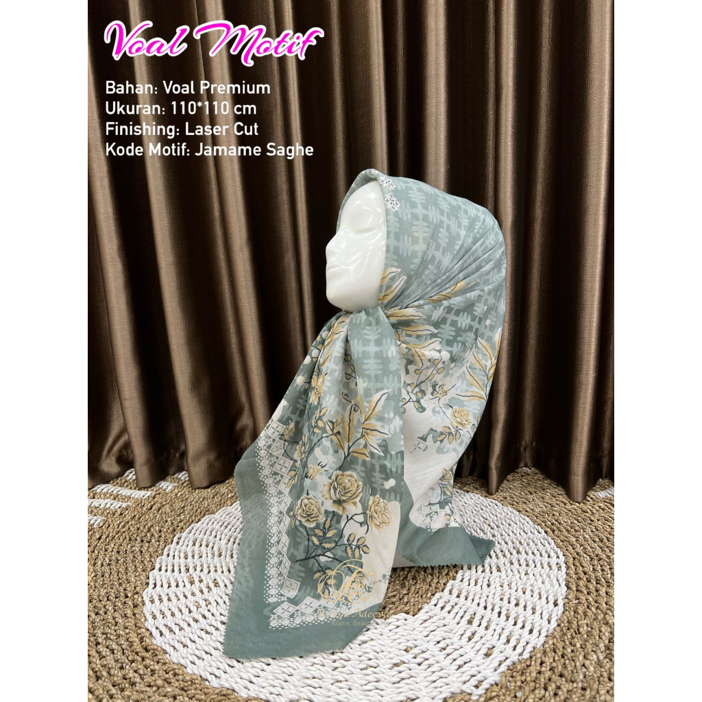 Kerudung Segi Empat Motif Deenay Lasercut KW Hijab Segiempat Motif Terbaru Pasar Hija'b