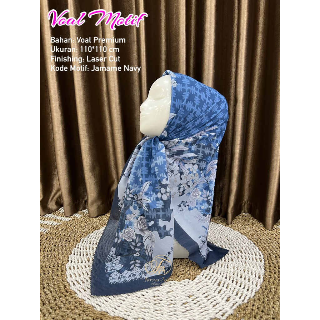 Kerudung Segi Empat Motif Deenay Lasercut KW Hijab Segiempat Motif Terbaru Pasar Hija'b