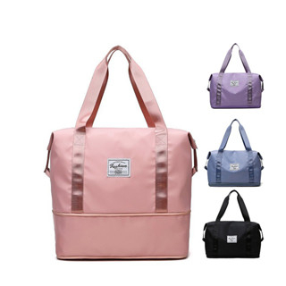 Tas Travel Lipat Anti Air / Tas Gym Wanita / Tas Besar Lipat Portable Import