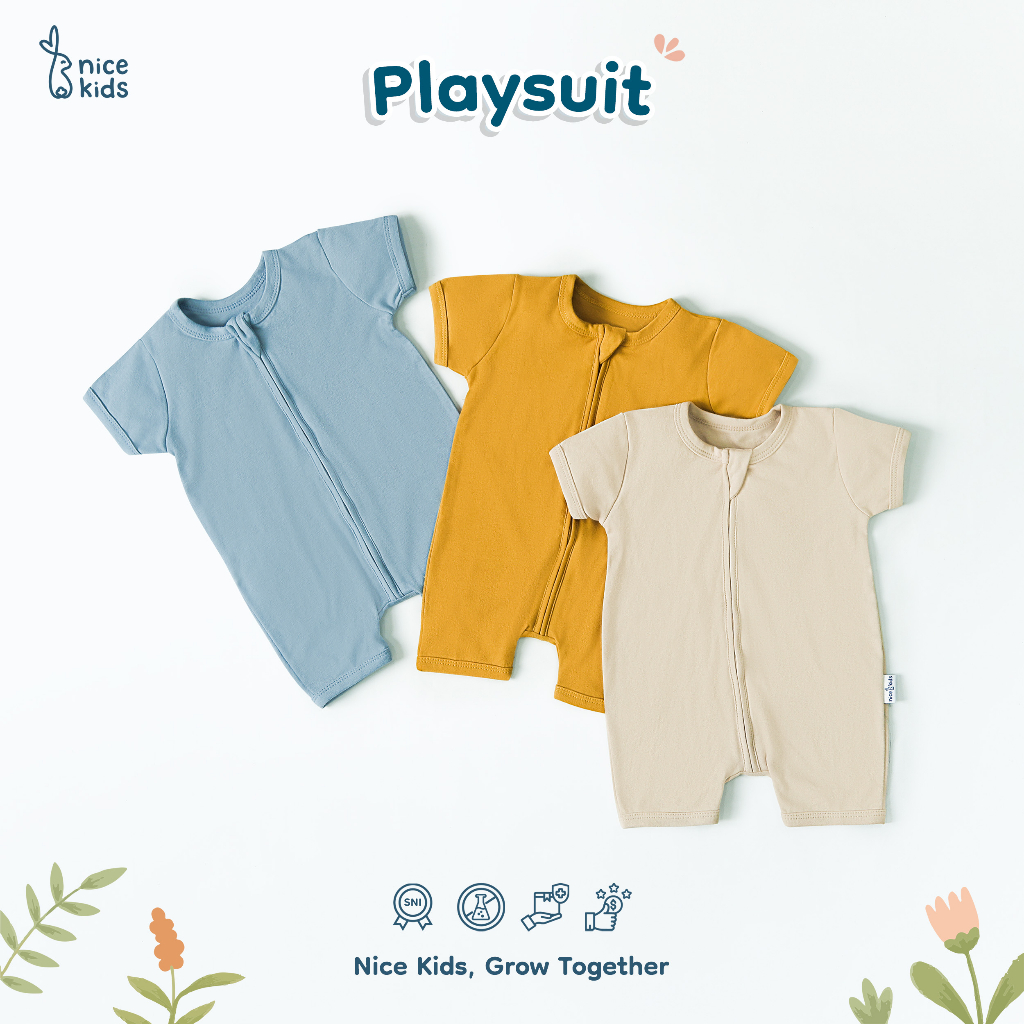 Nice Kids - Playsuit Baby Newborn (Baby Jumper Romper Onesies Bayi Baju Terusan 0-2 Tahun)