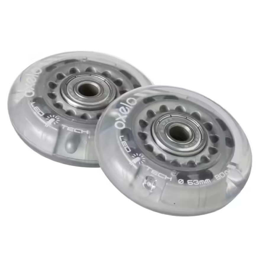 OXELO Roda + Bantalan Sepatu Roda Flashing  Anak 8A 63cm 2pcs