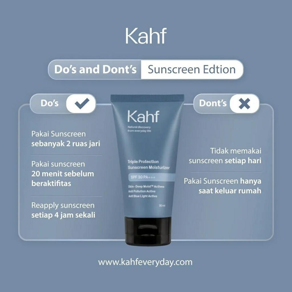 Kahf Triple Protection Sunscreen Moisturizer SPF 30 PA+++ 30ml