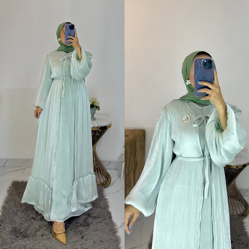 maxi abaya dres shimeer