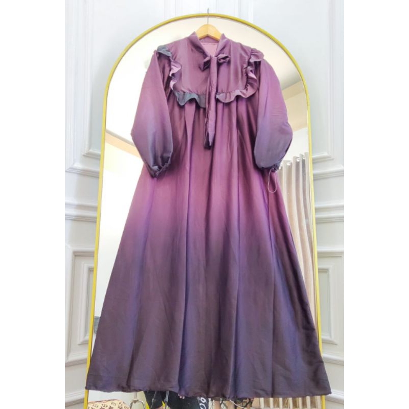 EVELYN DRESS | GAMIS ARMANI SILK GRADASI 2 WARNA