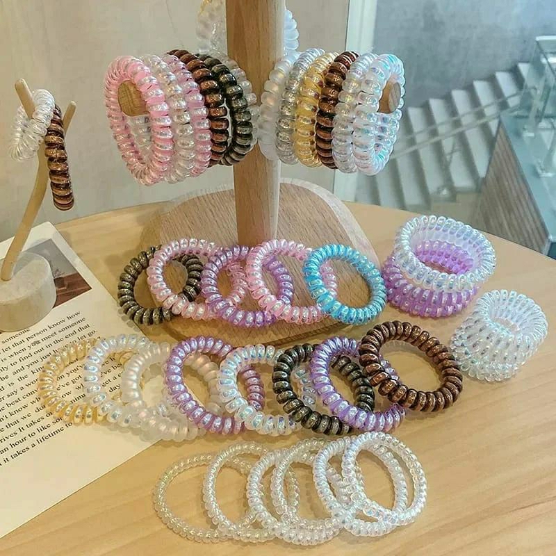 IKAT RAMBUT SPIRAL WARNA DAN GRADASI KECIL