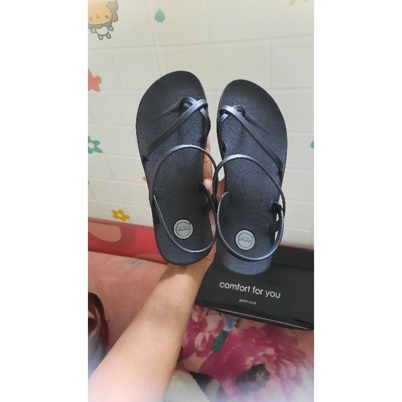 FACON gofort sandal Hitam uk 39 JUAL RUGI