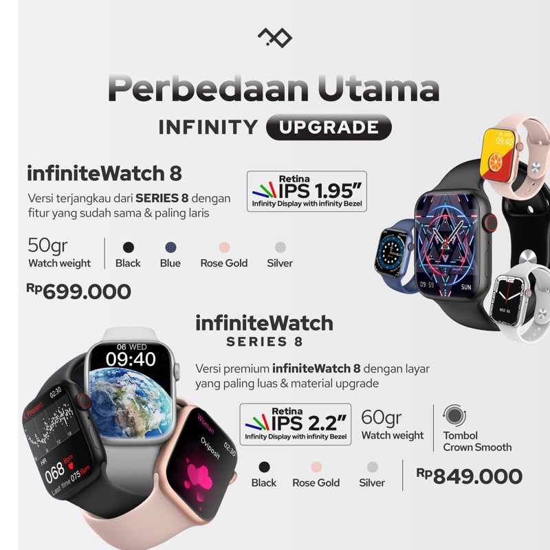 infiniteWatch Series 8 with 2.13&quot; Infinity Display