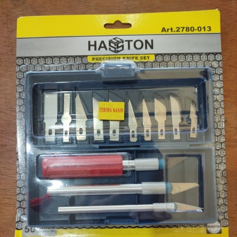 pisau ukir akrilik hasston set 13pc / mata pisau ukir + gagang pahat ukir hasston/ pisau arcrilic set