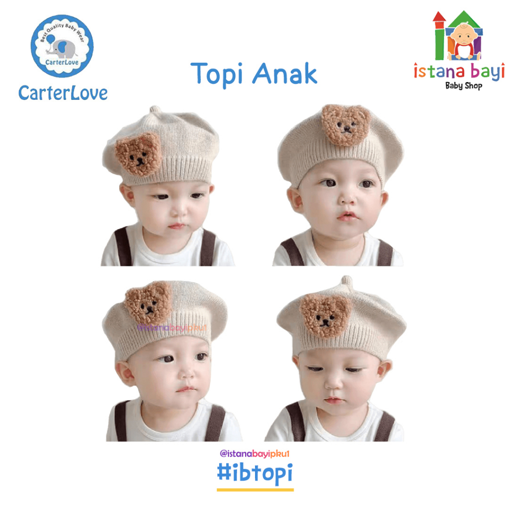 CARTERLOVE TOPI BARET BEAR UNISEX 5702-1 / KOREAN BABY HAT