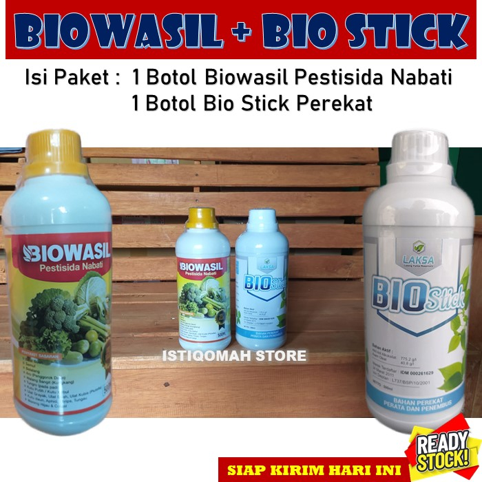 OBAT HAMA CABE RAWIT Terbaik Tahan di Musim Hujan BIOWASIL + BIO STICK Pestisida Perekat Alami Obat Semprot Hama Kutu Putih, Kutu Kebul, Ulat Grayak, Ulat Buah, Kutu Daun, Lalat Buah, Aphid, dll Pada Tanaman Cabai Cabe Rawit