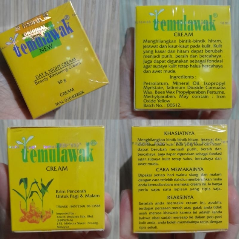 TEMULAWAK Cream Wajah Temulawak Cream Temulawak Kosmetik Skincare Pelembab Wajah Cream Collagen temulawak