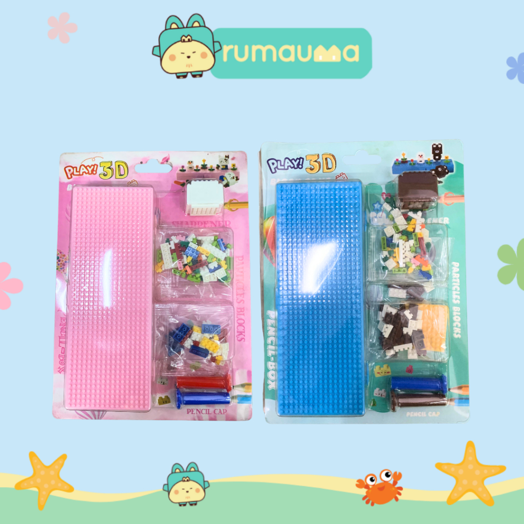 

RUMAUMA Play 3D Lego Blocks Game Kids Pink - Mainan Lego Anak