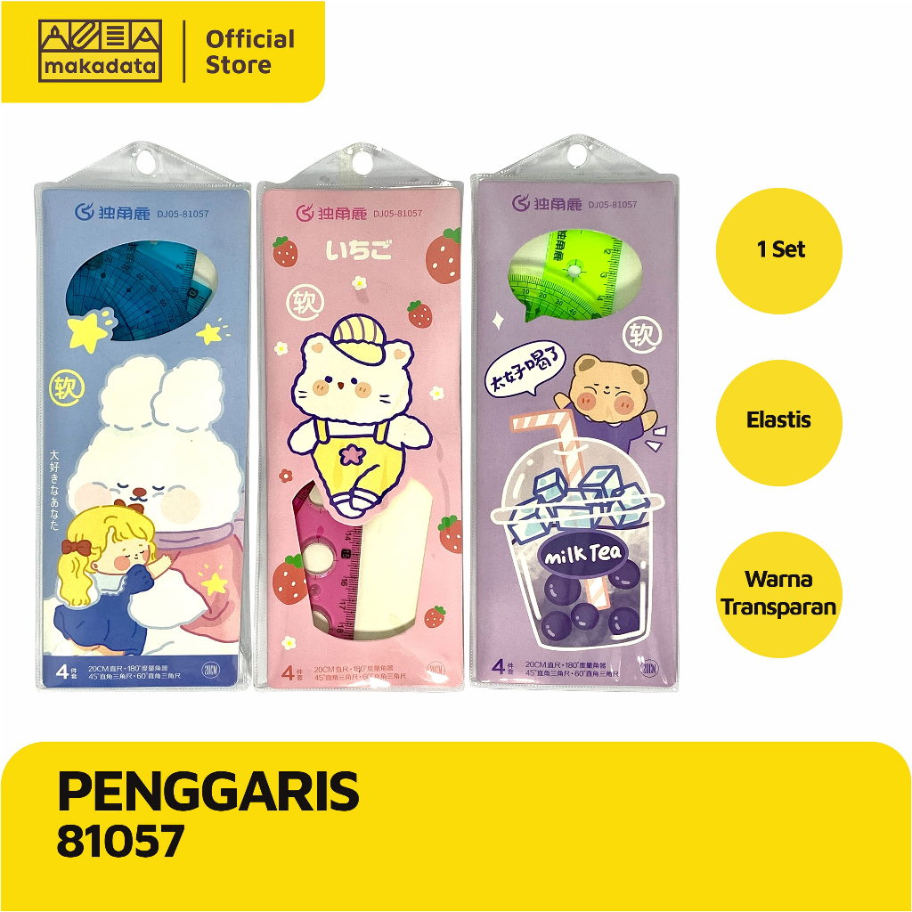 

PENGGARIS / GARISAN SET TRANSPARAN 81057 (1 SET) MURAH