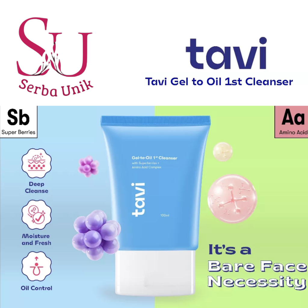Tavi Gel to Oil Cleanser with Superberries + Amino Acid Complex 100ml