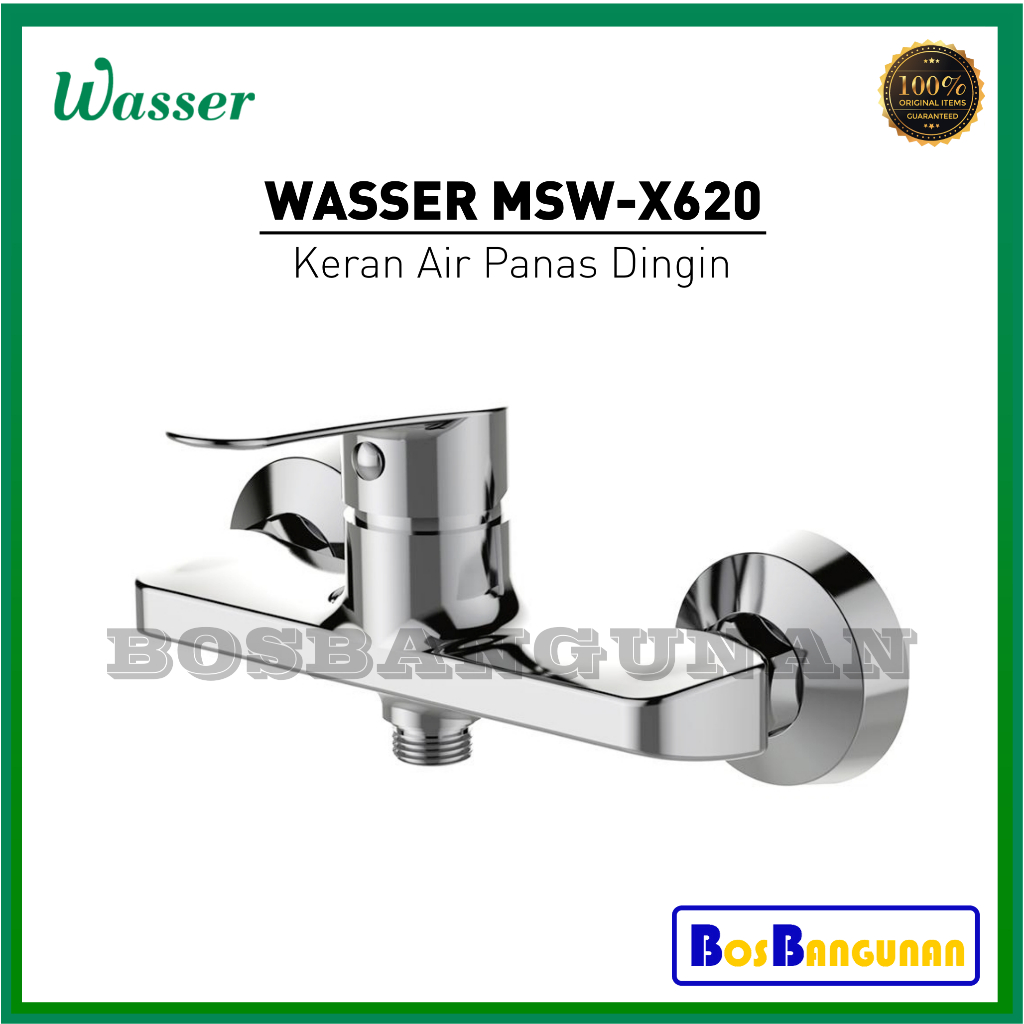 Single Lever Shower Mixer WASSER MSW-X620 / Keran Air Panas Dingin / Kran Shower WASSER / WASSER SHO